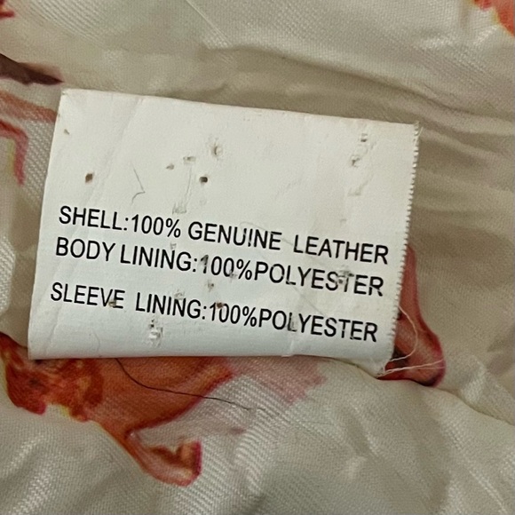 Miss Top Gun Long leather bomber jacket fur lined hooded pinup girl lined size s - Picture 11 of 12